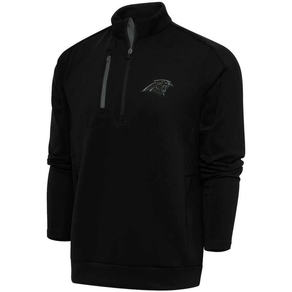 Antigua Tonal Logo Generation Quarter-Zip Pullover Top - Carolina Panthers Pullover