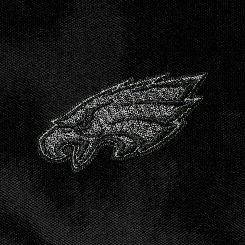 Antigua Tonal Logo Generation Quarter-Zip Pullover Top - Philadelphia Eagles Pullover
