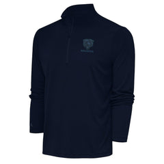 Antigua Tonal Logo Tribute Quarter-Zip Pullover Top - Chicago Bears Pullover