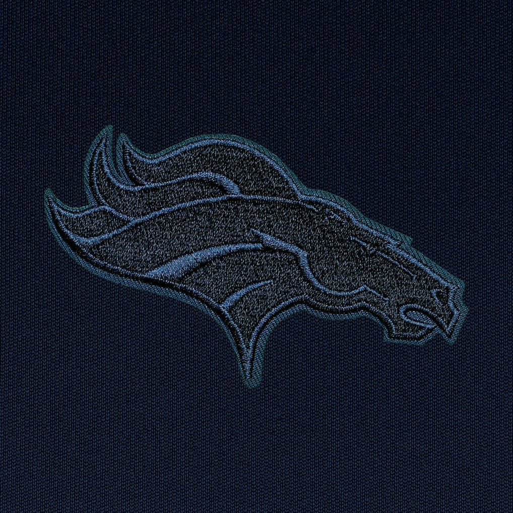 Antigua Tonal Logo Tribute Quarter-Zip Pullover Top - Denver Broncos Pullover
