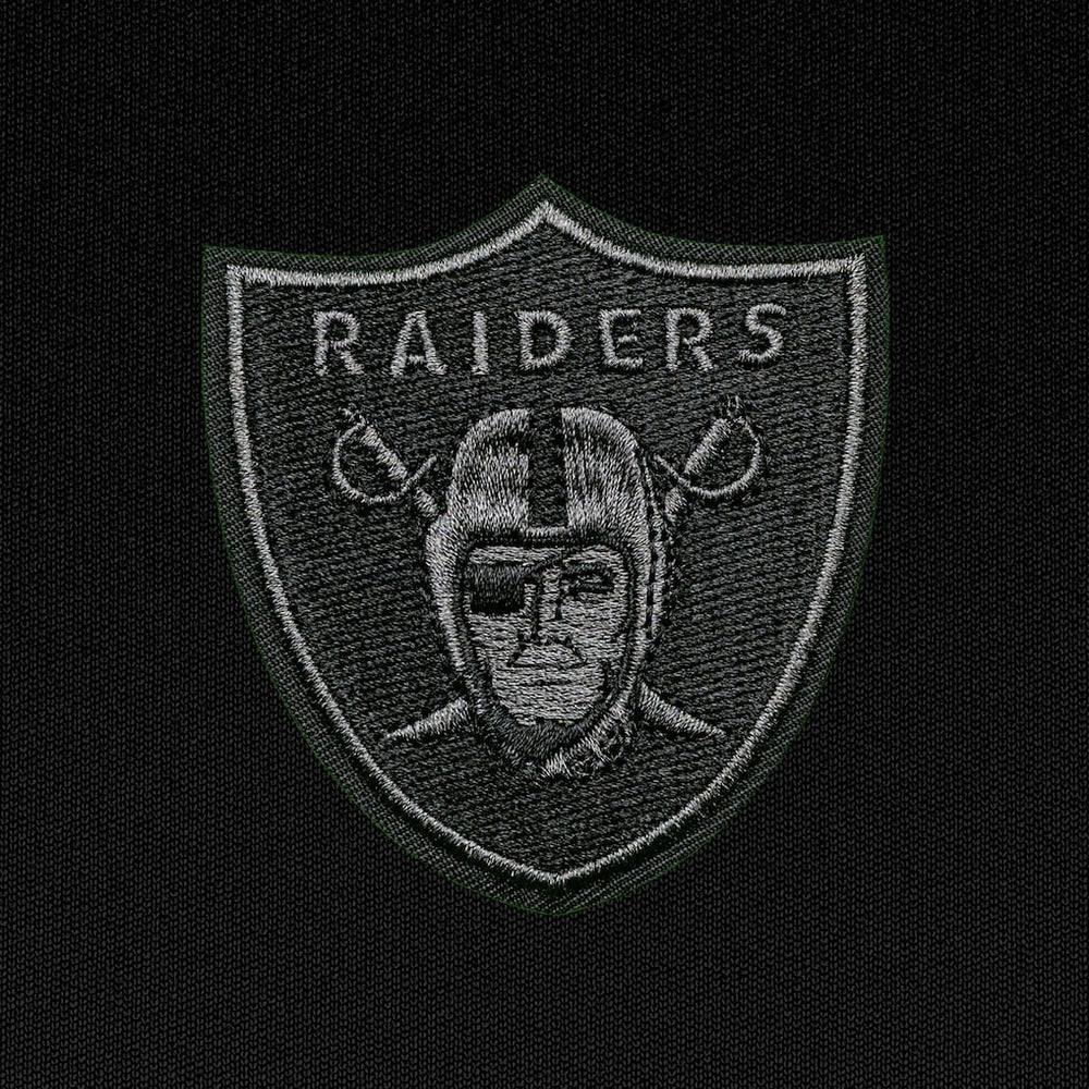 Antigua Tonal Logo Tribute Quarter-Zip Pullover Top - Las Vegas Raiders Pullover