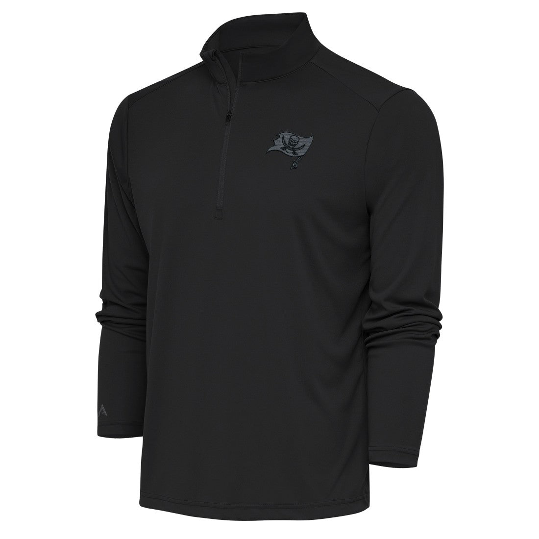 Antigua Tonal Logo Tribute Quarter-Zip Pullover Top - Tampa Bay Buccaneers Pullover