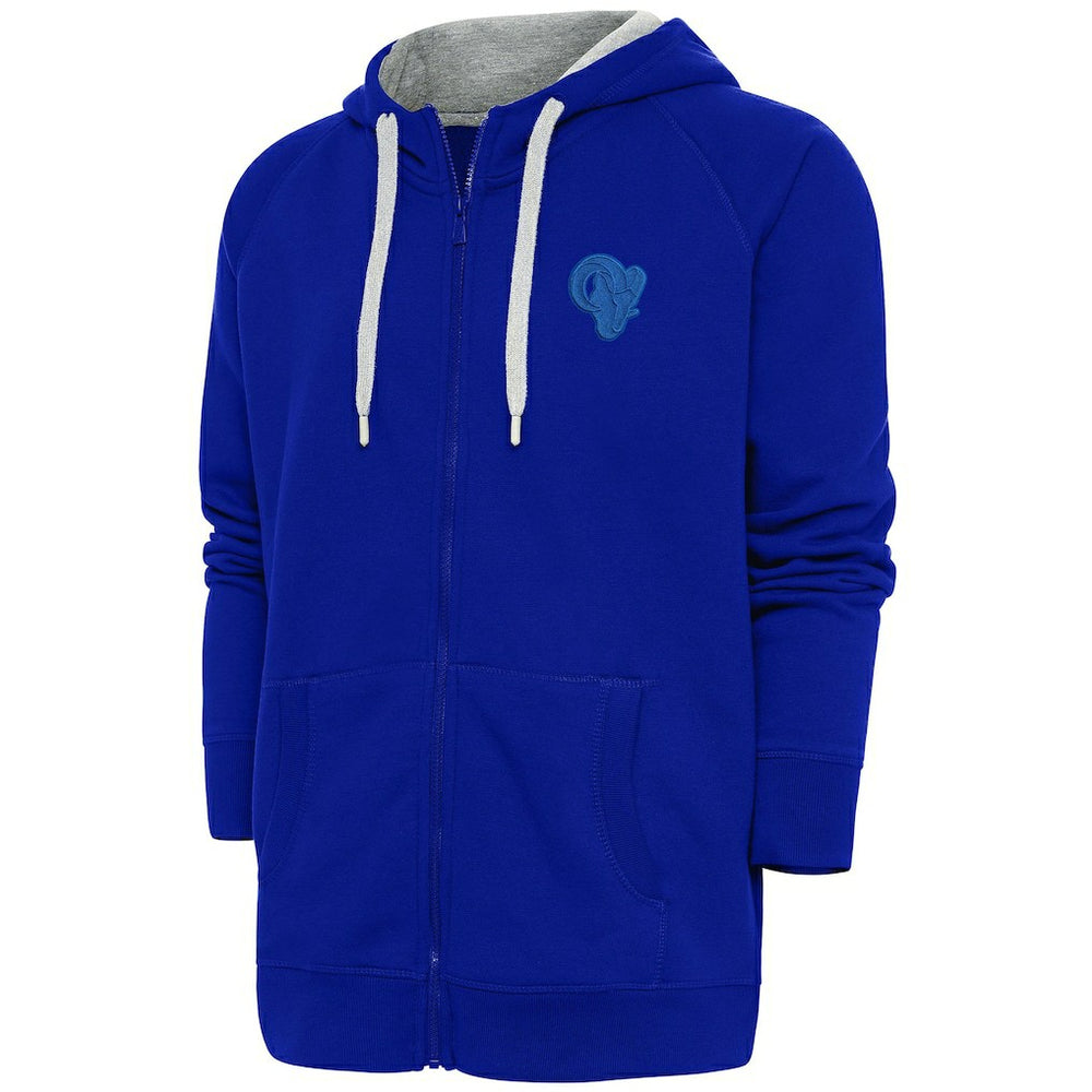 Antigua Tonal Logo Victory Full-Zip Hoodie - Los Angeles Rams Hoodies