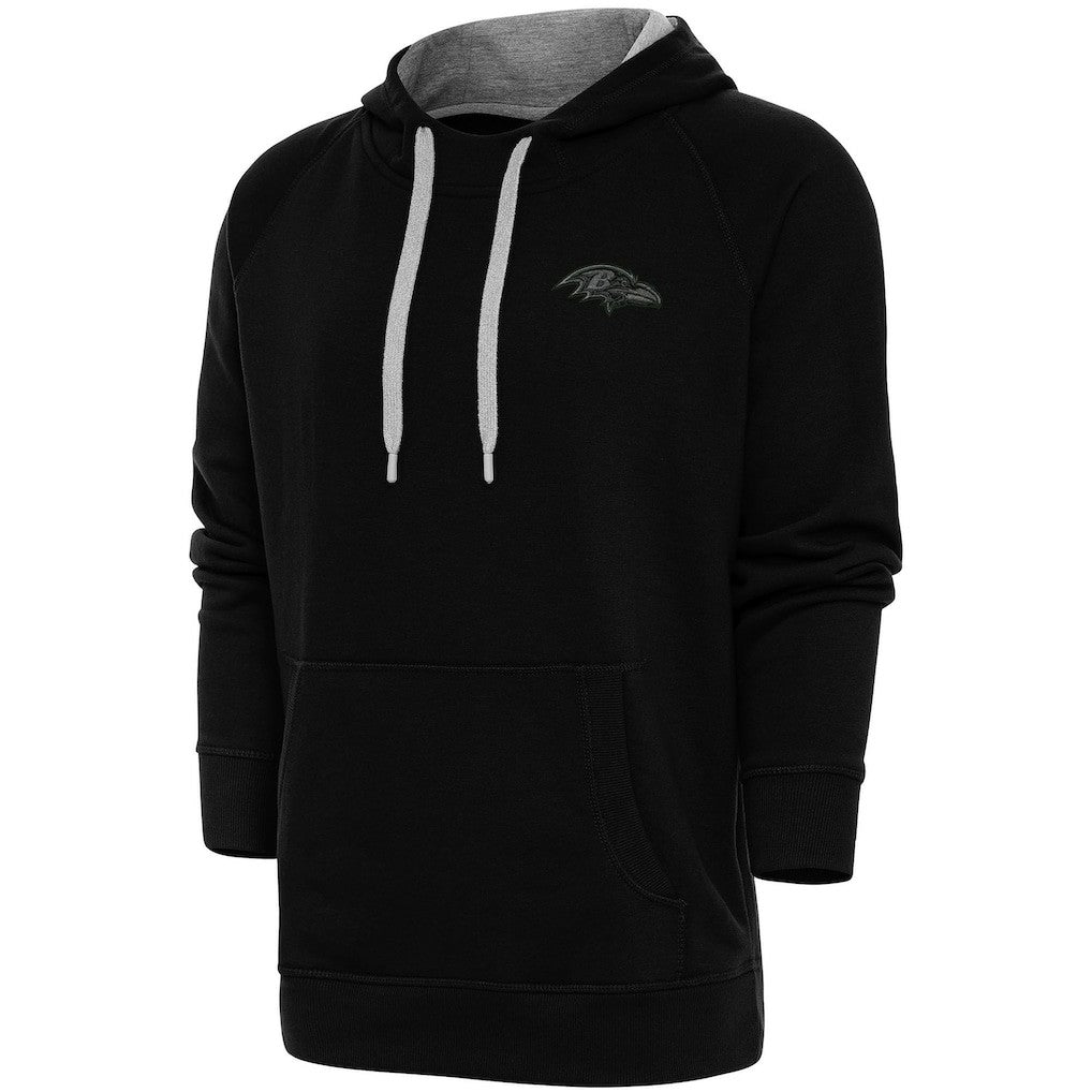 Antigua Tonal Logo Victory Pullover Hoodie - Baltimore Ravens Hoodies