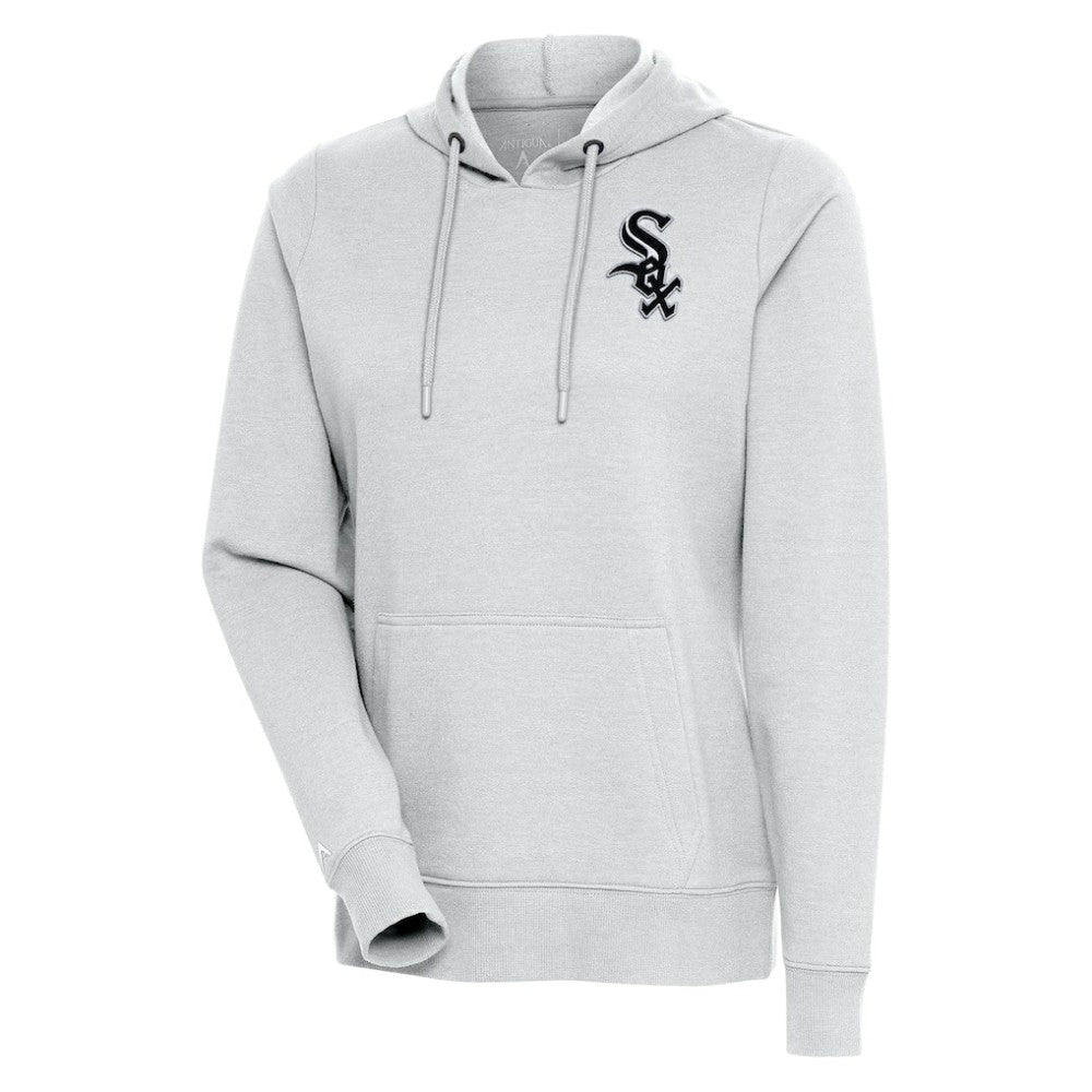 Heather Gray Chicago White Sox Antigua Women's Action Pullover Hoodie