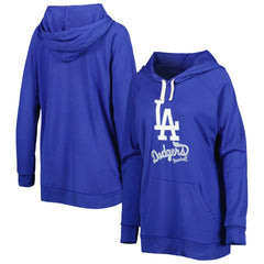 Royal Los Angeles Dodgers Touch Women's Pre-Game Raglan Pullover Hoodie