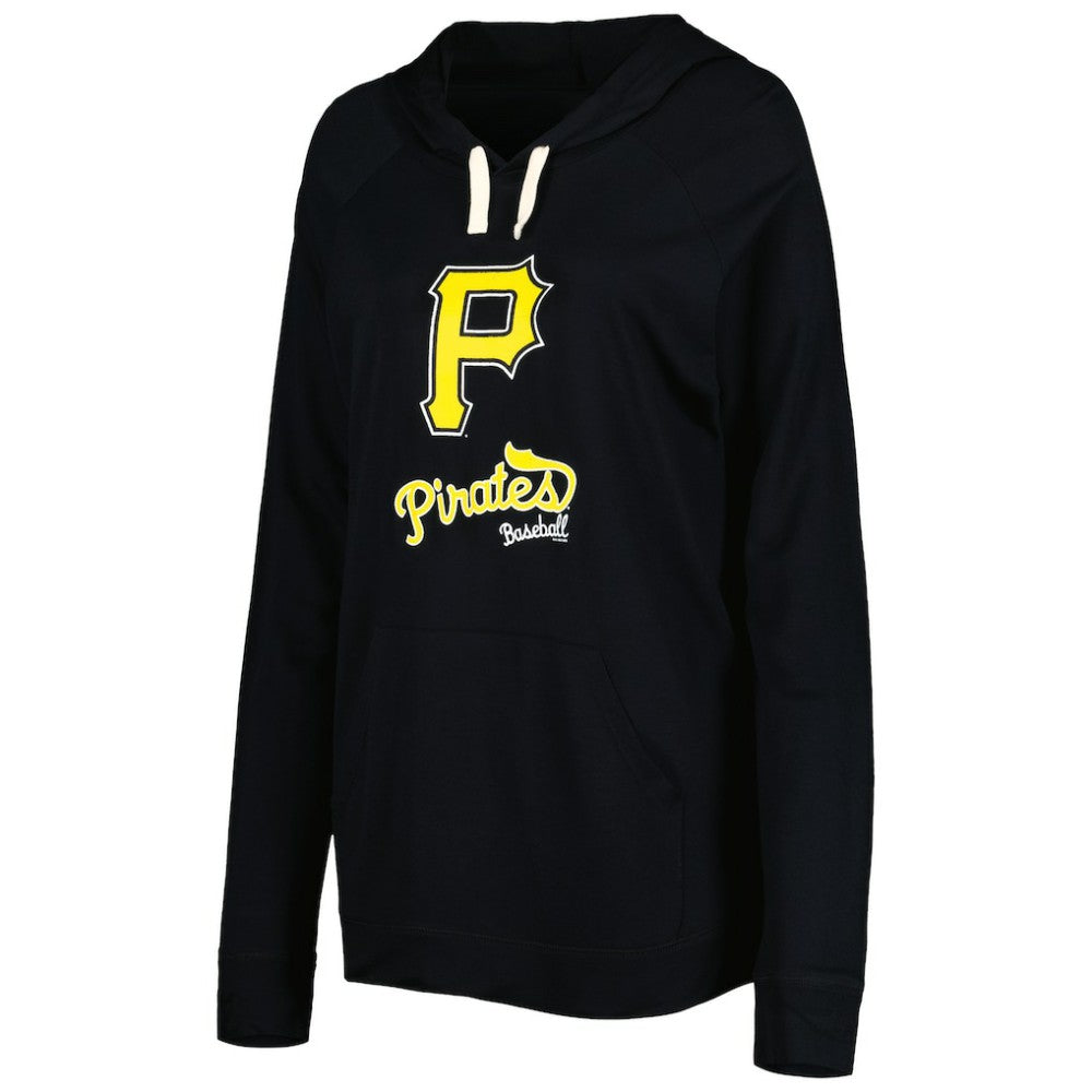 Black Pittsburgh Pirates Touch Women's Pre-Game Raglan Pullover Hoodie