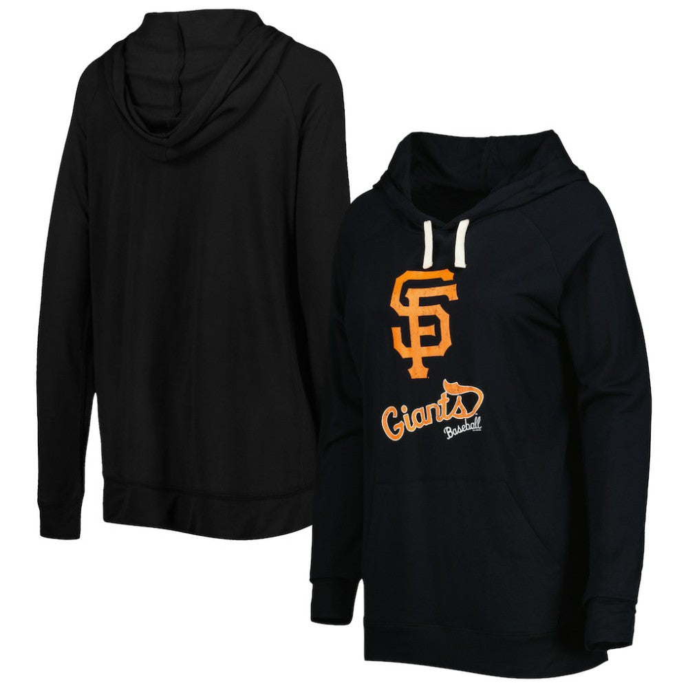 Black San Francisco Giants Touch Women's Pre-Game Raglan Pullover Hoodie