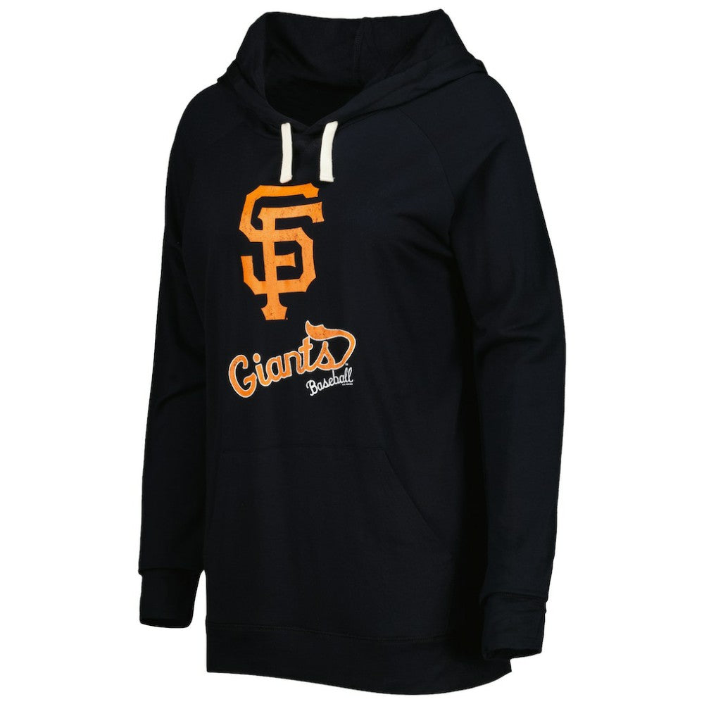 Black San Francisco Giants Touch Women's Pre-Game Raglan Pullover Hoodie