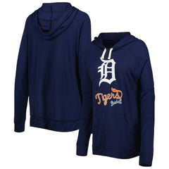 Navy Detroit Tigers Touch Women's Pre-Game Raglan Pullover Hoodie