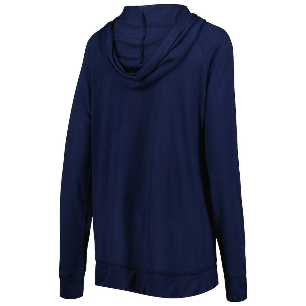 Navy Milwaukee Brewers Touch Women's Pre-Game Raglan Pullover Hoodie
