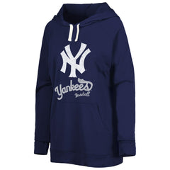 Navy New York Yankees Touch Women's Pre-Game Raglan Pullover Hoodie