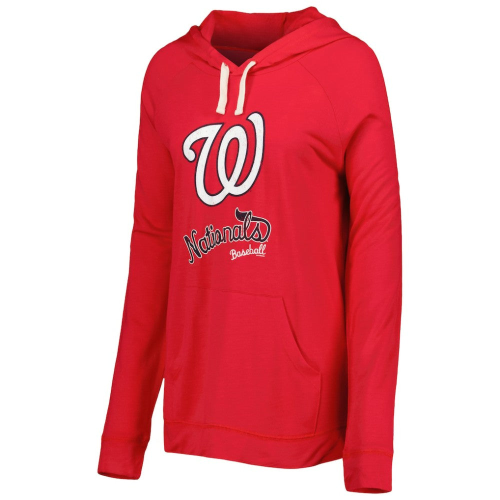 Red Washington Nationals Touch Women's Pre-Game Raglan Pullover Hoodie