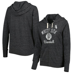 Black Chicago White Sox Touch Women's Training Camp Tri-Blend Lightweight Full-Zip Hoodie