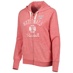 Red Washington Nationals Touch Women's Training Camp Tri-Blend Lightweight Full-Zip Hoodie