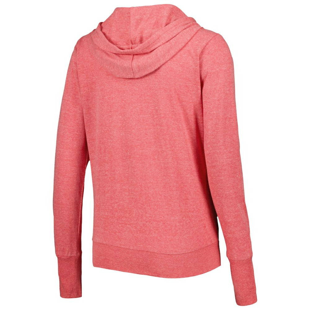 Red Washington Nationals Touch Women's Training Camp Tri-Blend Lightweight Full-Zip Hoodie