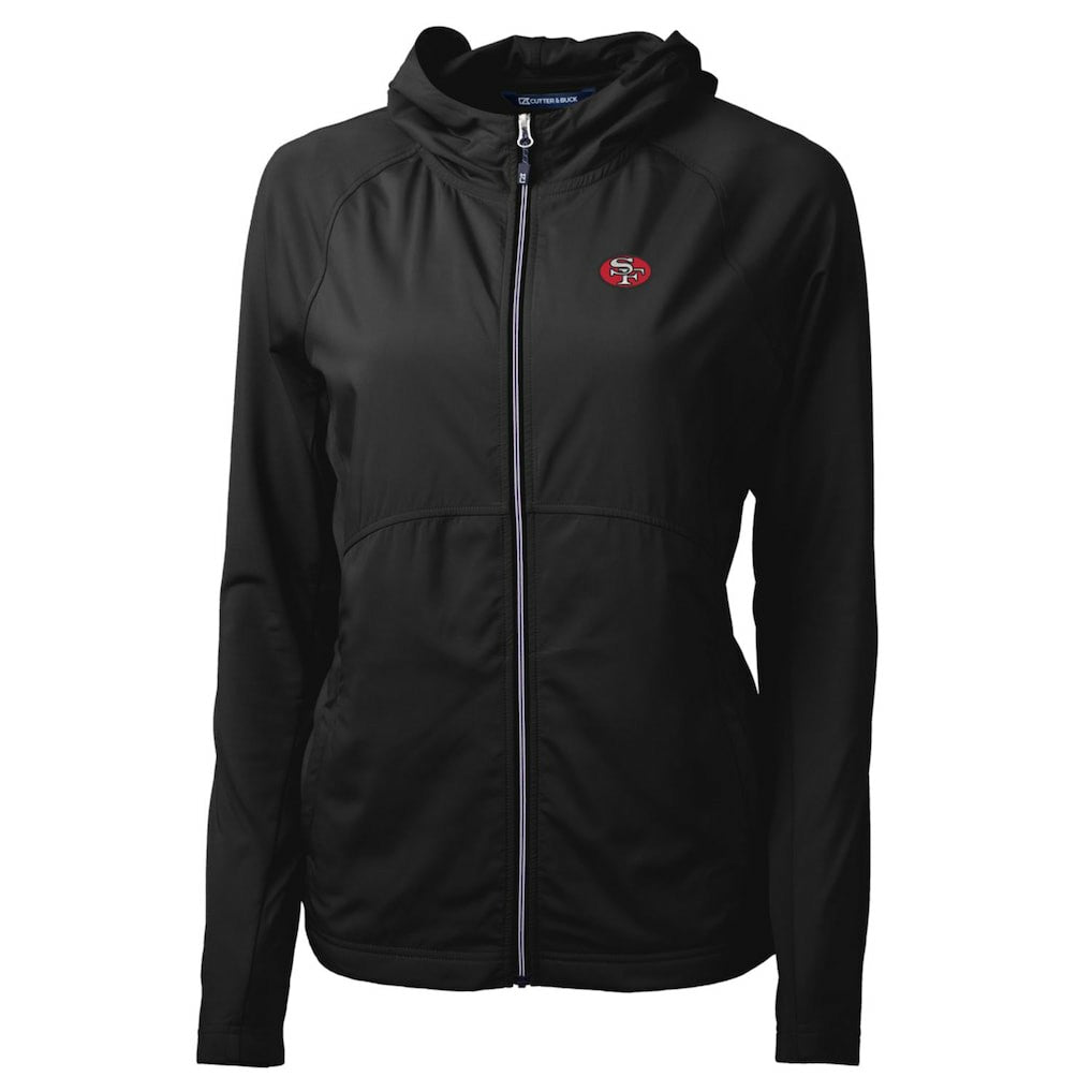 Cutter & Buck Women's Throwback Logo Adapt Eco Knit Hybrid Recycled Full-Zip Hoodie - San Francisco 49ers Hoodies