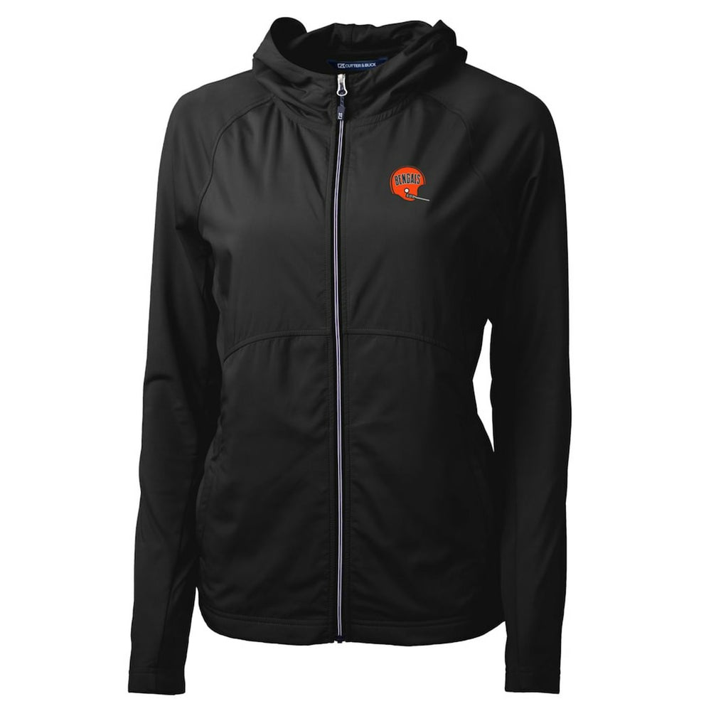Cutter & Buck Women's Throwback Logo Adapt Eco Knit Hybrid Recycled Full-Zip Hoodie - Cincinnati Bengals Hoodies