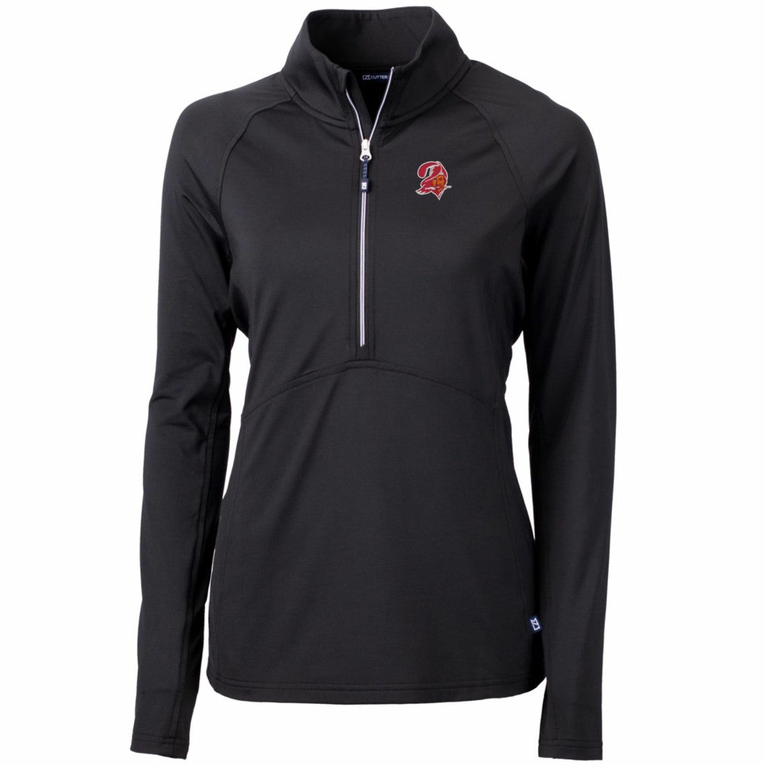 Cutter & Buck Women's Throwback Logo Adapt Eco Knit Stretch Recycled Half-Zip Pullover Top - Tampa Bay Buccaneers Pullover