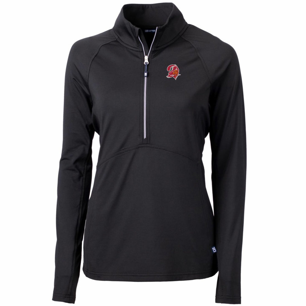Cutter & Buck Women's Throwback Logo Adapt Eco Knit Stretch Recycled Half-Zip Pullover Top - Tampa Bay Buccaneers Pullover