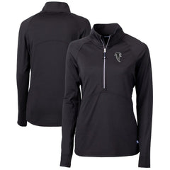 Cutter & Buck Women's Throwback Logo Adapt Eco Knit Stretch Recycled Half-Zip Pullover Top - Atlanta Falcons Pullover