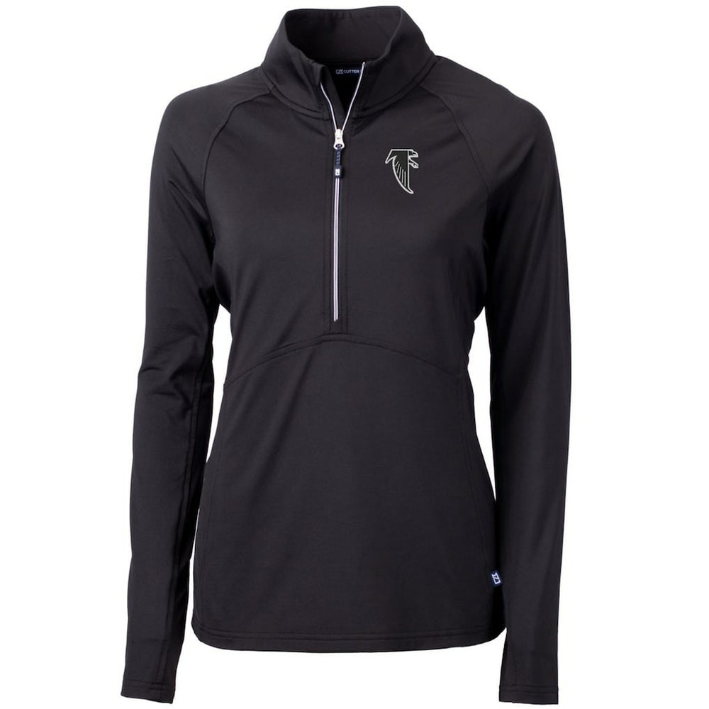 Cutter & Buck Women's Throwback Logo Adapt Eco Knit Stretch Recycled Half-Zip Pullover Top - Atlanta Falcons Pullover
