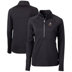 Cutter & Buck Women's Throwback Logo Adapt Eco Knit Stretch Recycled Half-Zip Pullover Top - Cleveland Browns Pullover