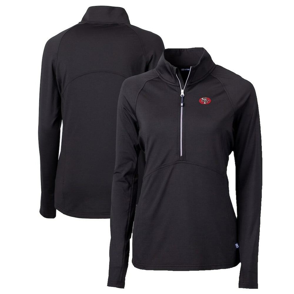 Cutter & Buck Women's Throwback Logo Adapt Eco Knit Stretch Recycled Half-Zip Pullover Top - San Francisco 49ers Pullover