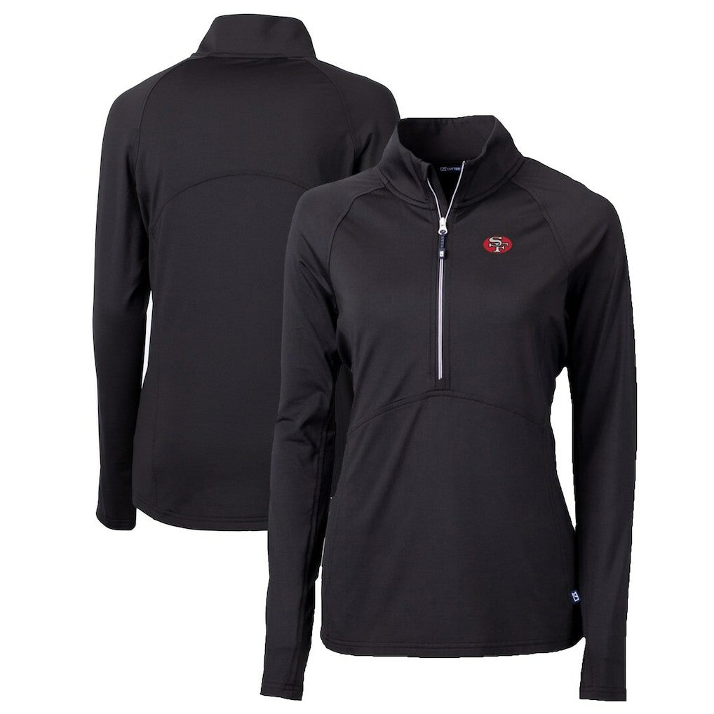 Cutter & Buck Women's Throwback Logo Adapt Eco Knit Stretch Recycled Half-Zip Pullover Top - San Francisco 49ers Pullover