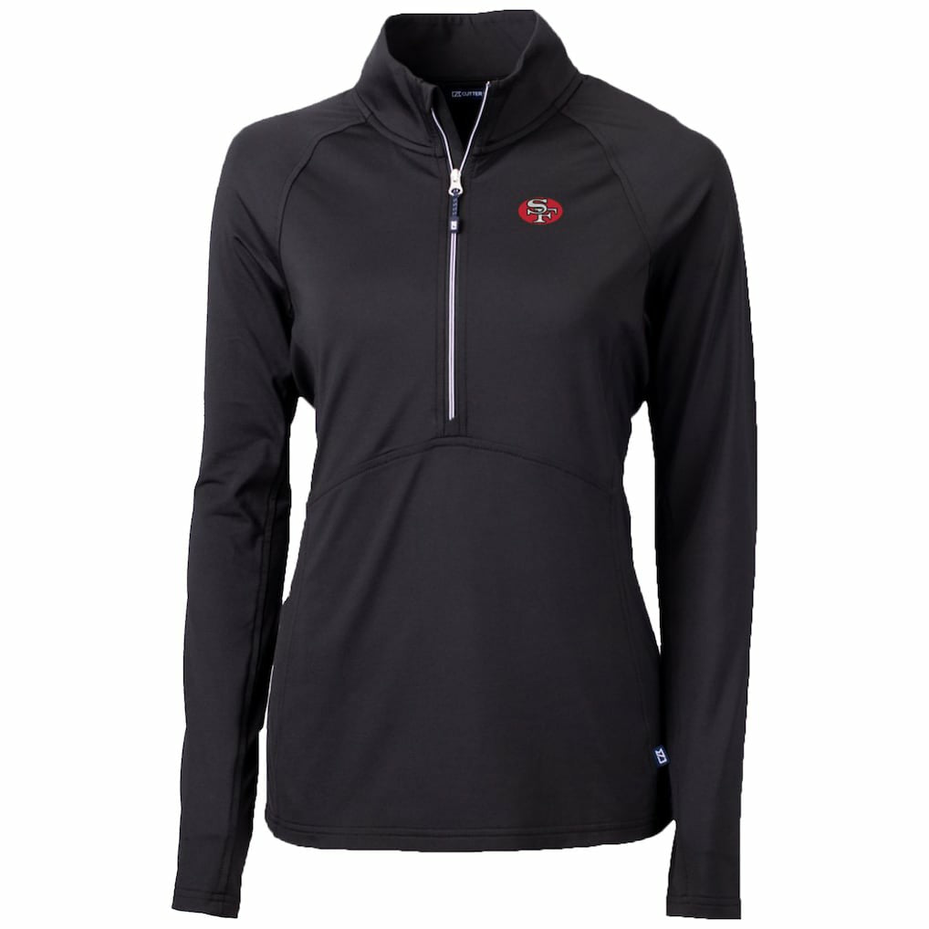 Cutter & Buck Women's Throwback Logo Adapt Eco Knit Stretch Recycled Half-Zip Pullover Top - San Francisco 49ers Pullover