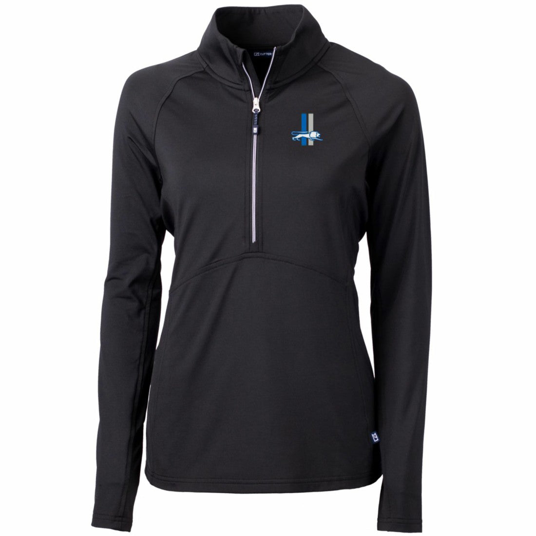 Cutter & Buck Women's Throwback Logo Adapt Eco Knit Stretch Recycled Half-Zip Pullover Top - Detroit Lions Pullover