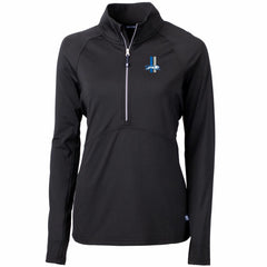 Cutter & Buck Women's Throwback Logo Adapt Eco Knit Stretch Recycled Half-Zip Pullover Top - Detroit Lions Pullover