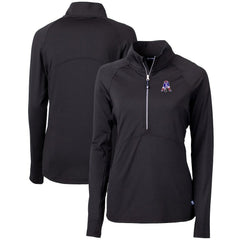 Cutter & Buck Women's Throwback Logo Adapt Eco Knit Stretch Recycled Half-Zip Pullover Top - New England Patriots Pullover