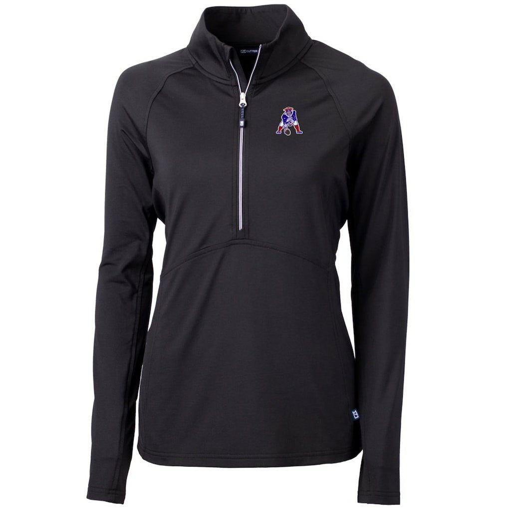Cutter & Buck Women's Throwback Logo Adapt Eco Knit Stretch Recycled Half-Zip Pullover Top - New England Patriots Pullover