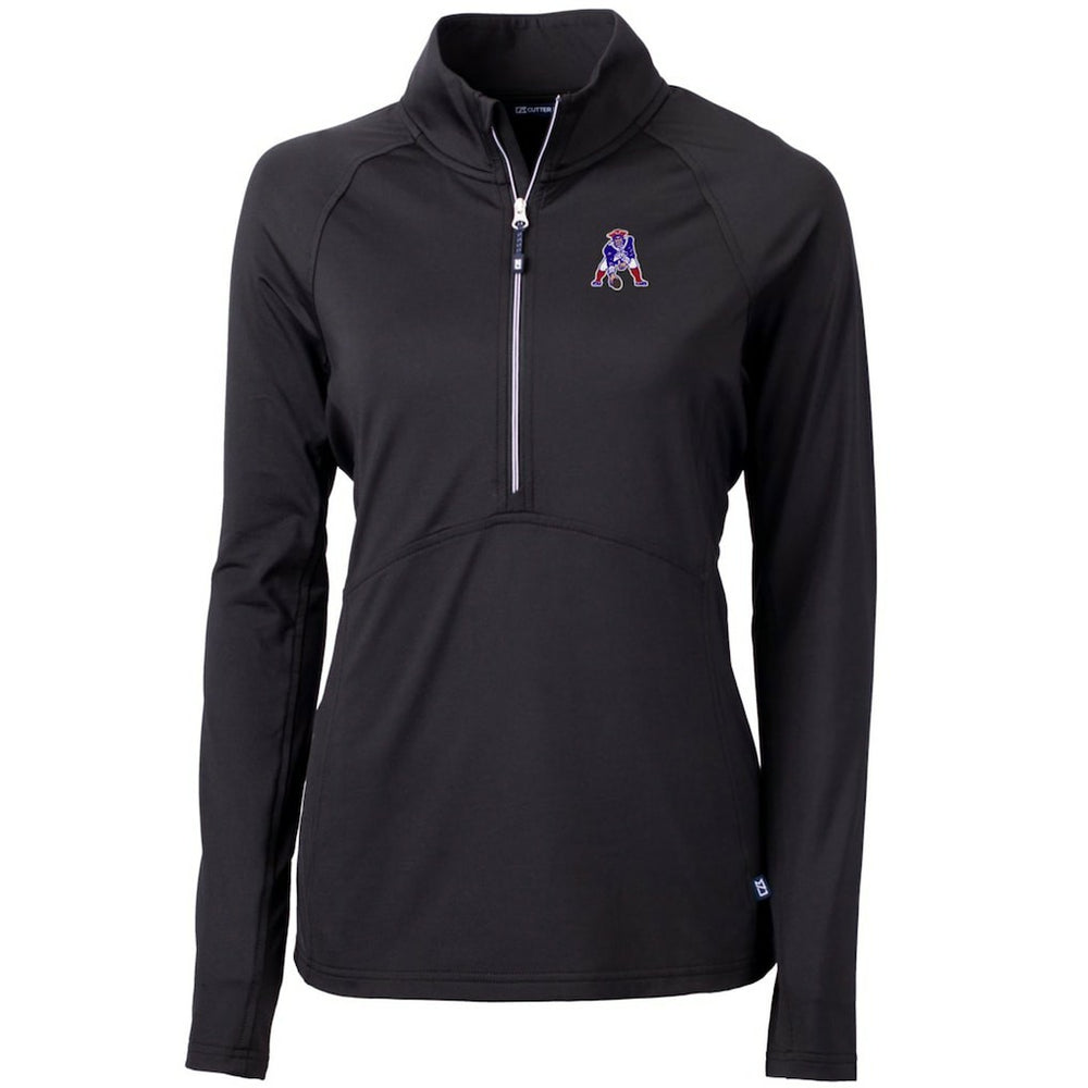 Cutter & Buck Women's Throwback Logo Adapt Eco Knit Stretch Recycled Half-Zip Pullover Top - New England Patriots Pullover