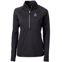 Cutter & Buck Women's Throwback Logo Adapt Eco Knit Stretch Recycled Half-Zip Pullover Top - New England Patriots Pullover