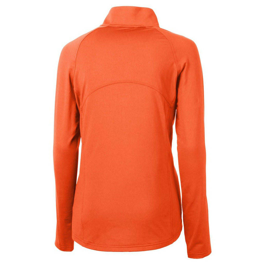 Cutter & Buck Women's Throwback Logo Adapt Eco Knit Stretch Recycled Half-Zip Pullover Top - Chicago Bears Pullover