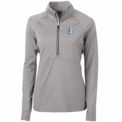 Cutter & Buck Women's Throwback Logo Adapt Eco Knit Stretch Recycled Half-Zip Pullover Top - Detroit Lions Pullover