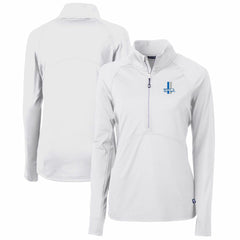 Cutter & Buck Women's Throwback Logo Adapt Eco Knit Stretch Recycled Half-Zip Pullover Top - Detroit Lions Pullover
