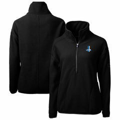 Cutter & Buck Women's Throwback Logo Cascade Eco Sherpa Fleece Half-Zip Pullover Jacket - Detroit Lions Pullover