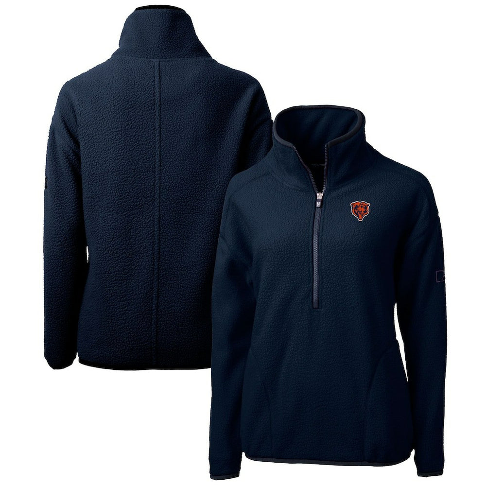 Cutter & Buck Women's Throwback Logo Cascade Eco Sherpa Fleece Half-Zip Pullover Jacket - Chicago Bears Pullover