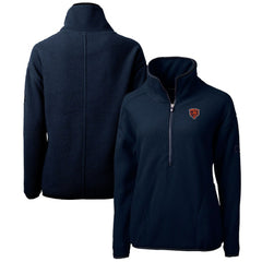 Cutter & Buck Women's Throwback Logo Cascade Eco Sherpa Fleece Half-Zip Pullover Jacket - Chicago Bears Pullover