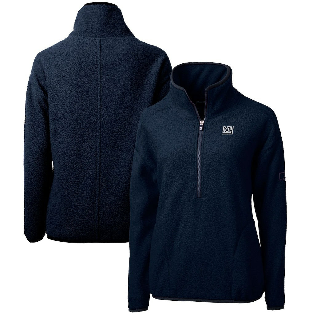 Cutter & Buck Women's Throwback Logo Cascade Eco Sherpa Fleece Half-Zip Pullover Jacket - New York Giants Pullover