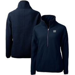 Cutter & Buck Women's Throwback Logo Cascade Eco Sherpa Fleece Half-Zip Pullover Jacket - New York Giants Pullover