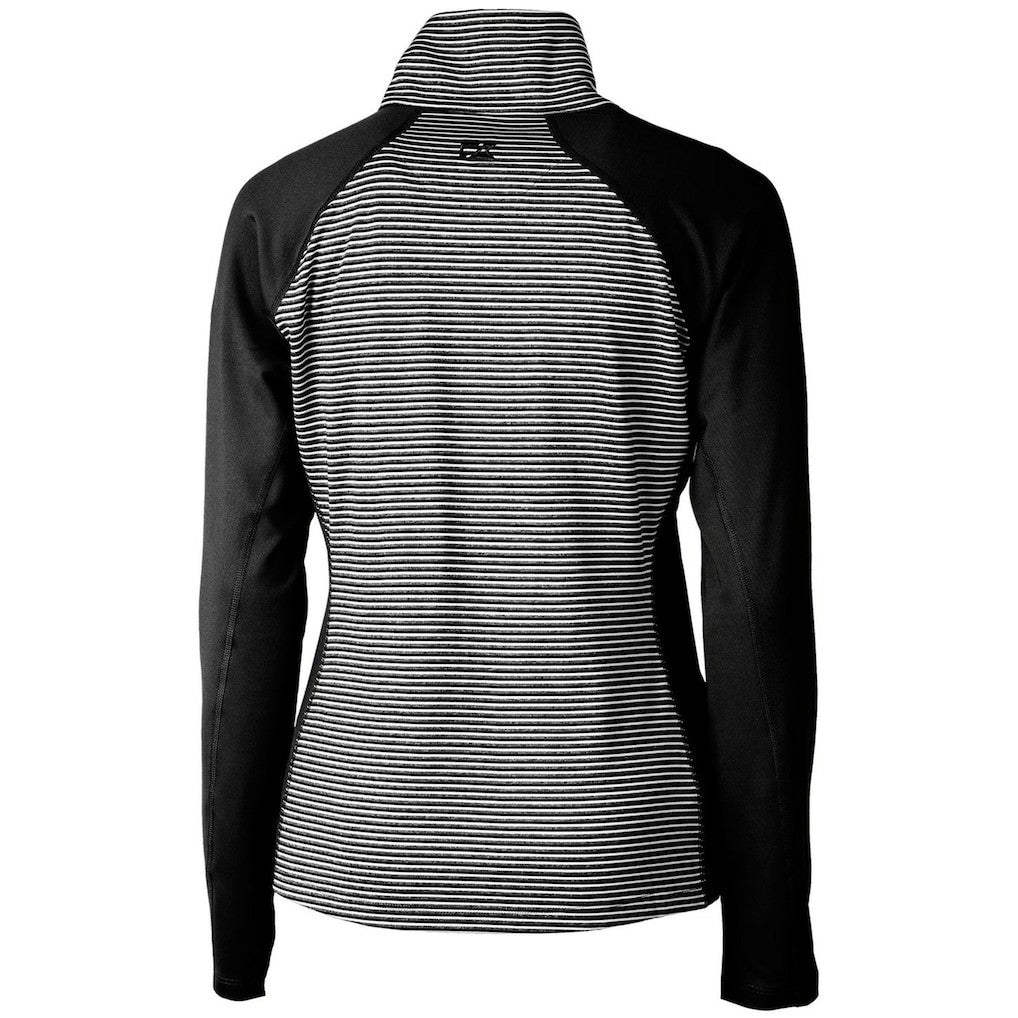 Cutter & Buck Women's Throwback Logo Forge Tonal Stripe Stretch Half-Zip Pullover Top - New Orleans Saints Pullover