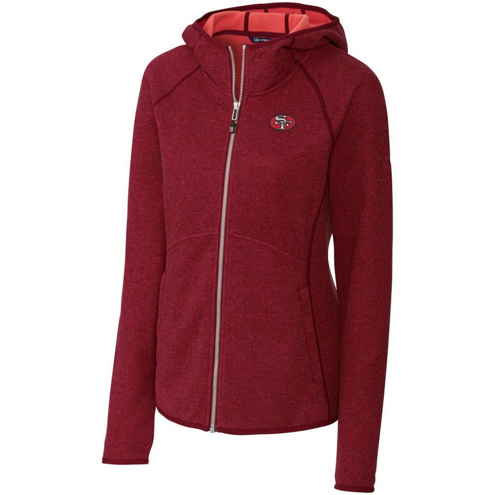 Cutter & Buck Women's Throwback Logo Mainsail Full-Zip Jacket - San Francisco 49ers Jackets