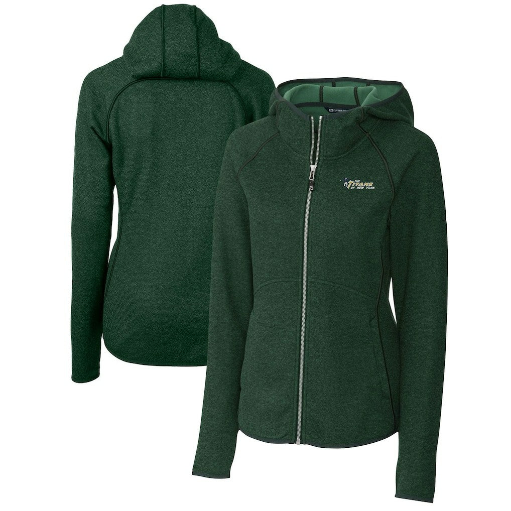 Cutter & Buck Women's Throwback Logo Mainsail Full-Zip Jacket - New York Jets Jackets
