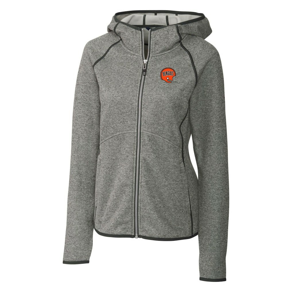Cutter & Buck Women's Throwback Logo Mainsail Full-Zip Jacket - Cincinnati Bengals Jackets