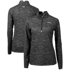 Cutter & Buck Women's Throwback Logo Traverse Camo Quarter-Zip Pullover Top - New York Jets Pullover