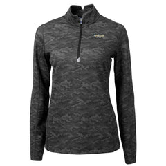Cutter & Buck Women's Throwback Logo Traverse Camo Quarter-Zip Pullover Top - New York Jets Pullover